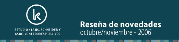 Rese&ntilde;a de novedades octubre/noviembre - 2006